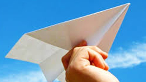 Paper Airplane In The Sky