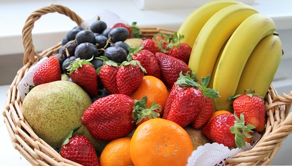 A basket of mixed fruit