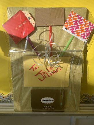 To Jillian gift with gift cards